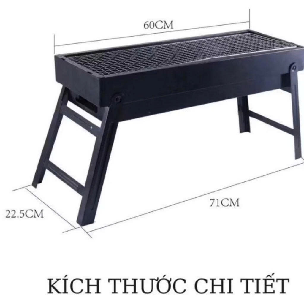Bếp nướng than hoa, than củi, nướng BBQ ngoài trời thông minh gấp gọn đi dã ngoại du lịch tiện lợi