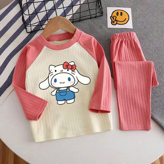 🌸 ĐỒ BỘ BÉ GÁI DÀI TAY GÂN MỀM MỊN – HÌNH DỄ THƯƠNG 🌸 DG451
