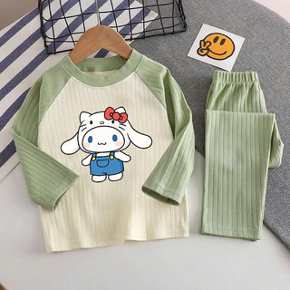🌸 ĐỒ BỘ BÉ GÁI DÀI TAY GÂN MỀM MỊN – HÌNH DỄ THƯƠNG 🌸 DG451