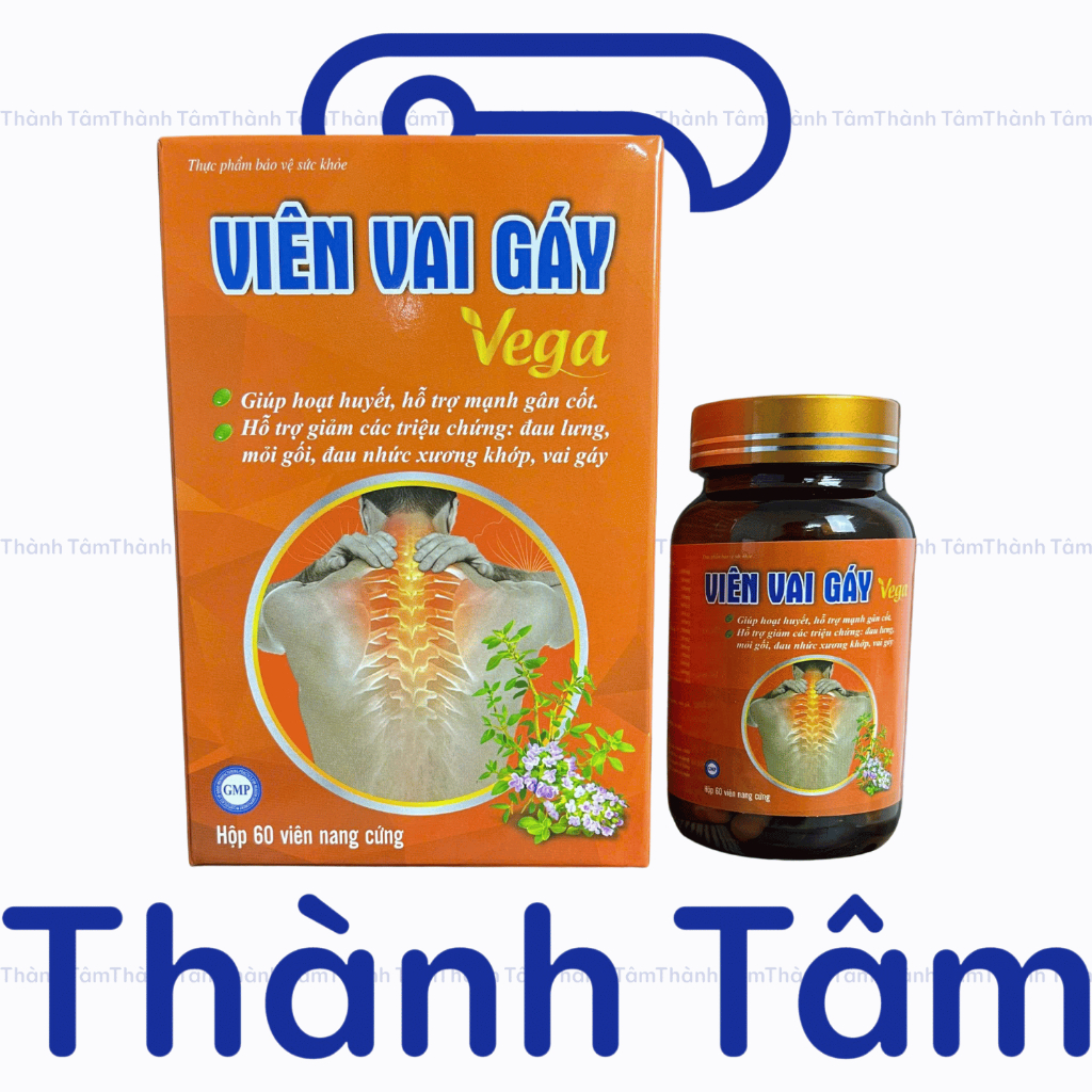 (Cam) Viến uống VIÊN VAI GÁY VEGA CAM Chai 60V giảm đau mỏi vai gáy, thoái hóa cột sống, đốt sống