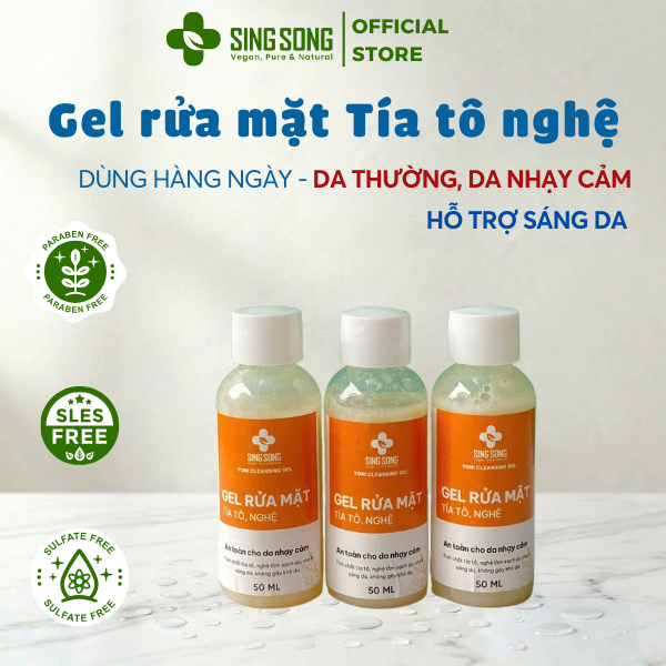 Sữa Rửa Mặt Nghệ Tía tô dịu nhẹ Singsong 50ml