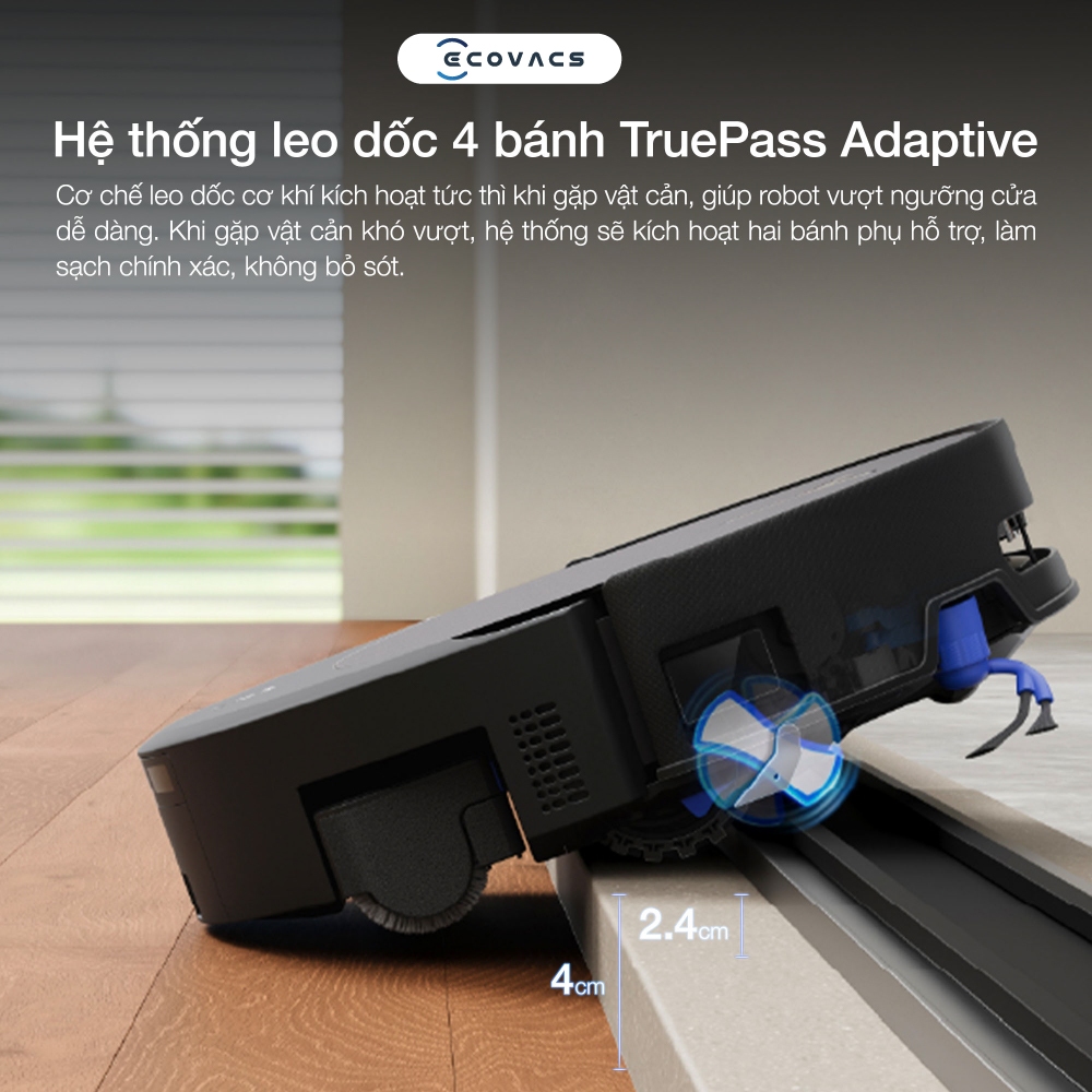 Robot hút bụi thông minh Ecovacs T90 PRO OMNI - Lực hút tối đa 30.000 Pa - AI Stain Detection 2.0 - Bảo hành 24 Tháng