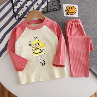 🌸 ĐỒ BỘ BÉ GÁI DÀI TAY GÂN MỀM MỊN – HÌNH DỄ THƯƠNG 🌸 DG451
