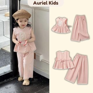Set Đồ Bé Gái, BST Đồ Bộ Bé Gái Phong Cách Tiểu Thư Chất Liệu Cotton Mềm Mại Thấm Hút Mồ Hôi