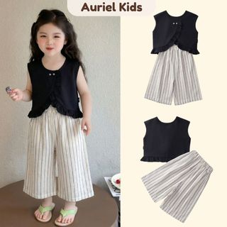 Set Đồ Bé Gái, BST Đồ Bộ Bé Gái Phong Cách Tiểu Thư Chất Liệu Cotton Mềm Mại Thấm Hút Mồ Hôi