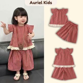 Set Đồ Bé Gái, BST Đồ Bộ Bé Gái Phong Cách Tiểu Thư Chất Liệu Cotton Mềm Mại Thấm Hút Mồ Hôi