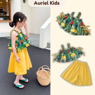 Set Đồ Bé Gái, BST Đồ Bộ Bé Gái Phong Cách Tiểu Thư Chất Liệu Cotton Mềm Mại Thấm Hút Mồ Hôi