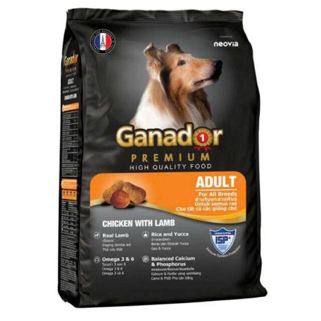 Thức ăn hạt Ganador Premium cho chó trưởng thành vị Cừu & Gạo phát triển xương và cơ bắp, gói 1.5KG