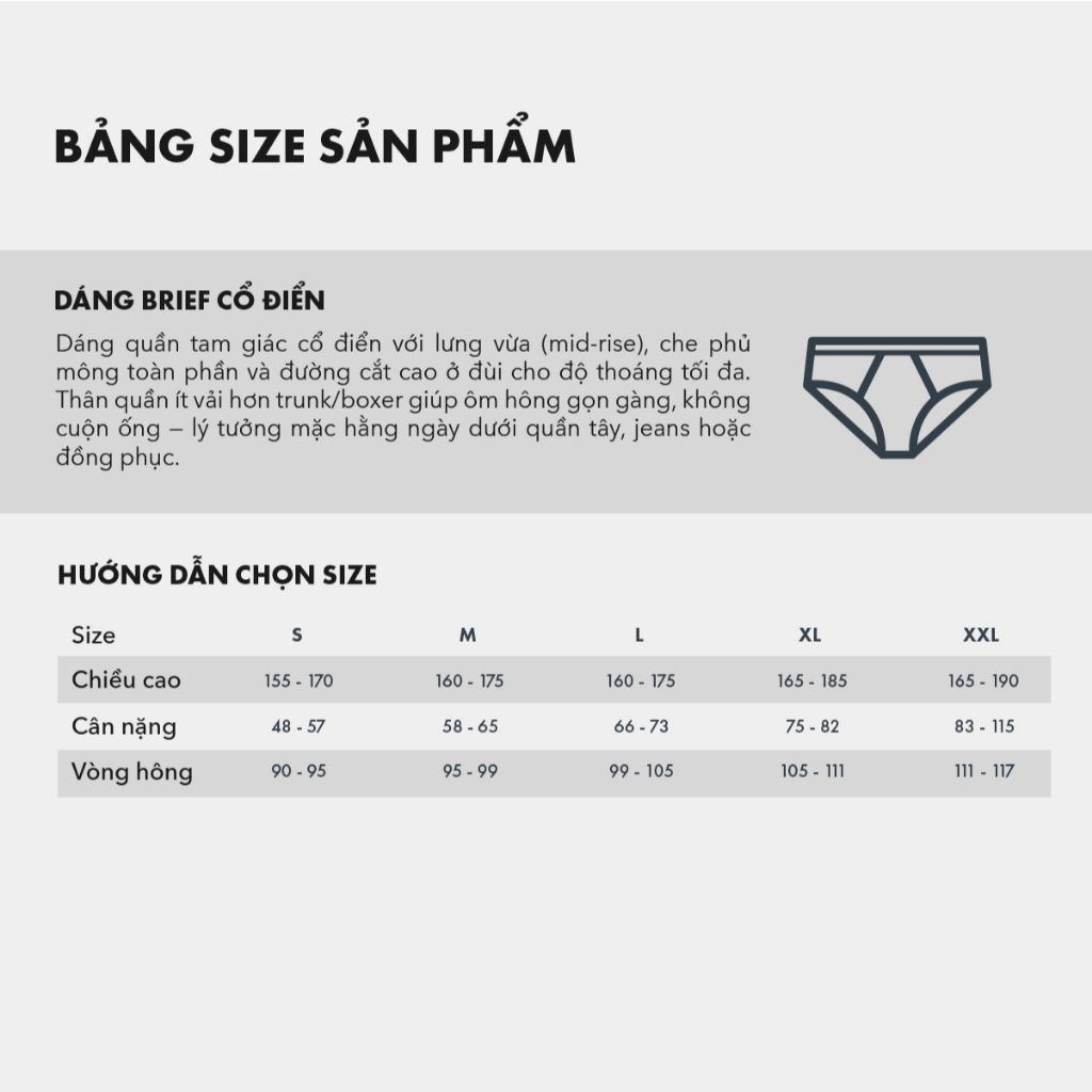 Combo 3 quần lót sịp nam tam giác brief Cotton Spandex lành tính mềm mịn thấm hút nhanh - ONOFF 18UQ24A316 | BigBuy360 - bigbuy360.vn