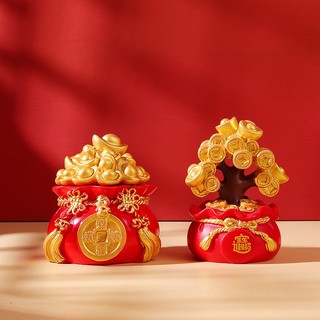 Set 3 Hũ Đựng Muối Gạo Tài Lộc, Tiền Vào Như Nước, Hũ Thần Tài May Mắn Trang Trí Bàn Thờ Thần Tài, Bàn Làm Việc Tết
