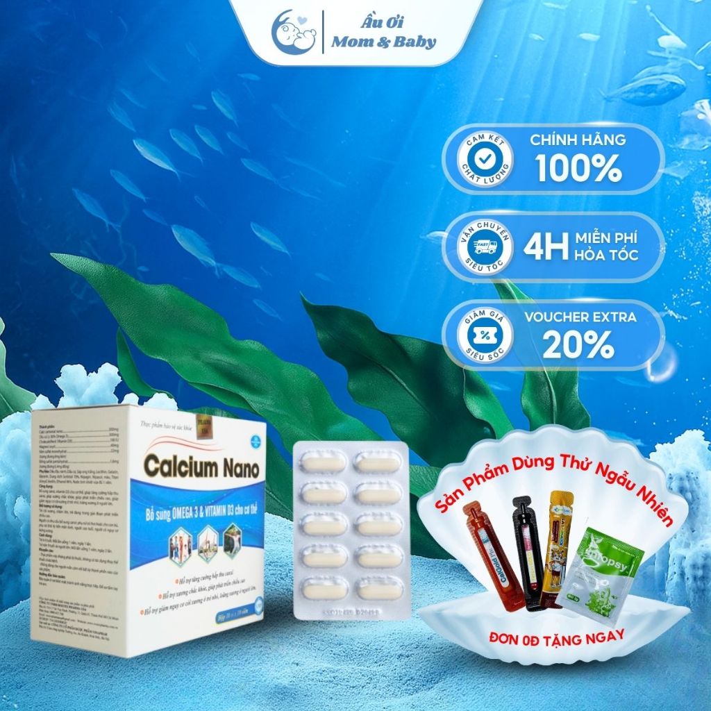 Liquid Calcium Nano bổ sung canxi Chống Còi Xương Loãng Xương kém phát triển, ngăn ngừa thoát hóa cho Xương chắc khỏe