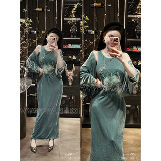 Sét nhung áo choàng và váy siêu xinh 💯💝đi CHƠI, đi LÀM ,đi du lịch sang chảnh, xinh XINH đẹp