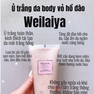 Kem ủ trắng da Weilaiya tẩy da chết Weilaiya kem body nâng tone hoa trà Weilaiya - Kosmi Beauty
