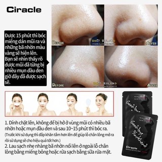 Mặt nạ đẩy mụn đầu đen Good bye Blackhead Ciracle miếng dán lột mụn đầu đen Good Bye - Kosmi Beauty