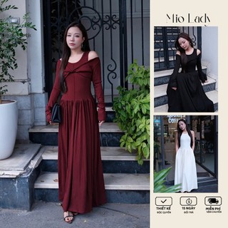 Váy Xòe Dáng Dài Kèm Áo Khoác Ngoài – Thun Cotton Mềm Mát, Mặc 2 Kiểu, Tôn Eo MioLady VA025