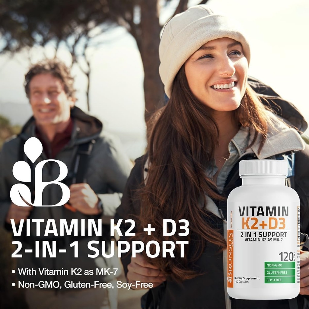 Viên uống Bronson Vitamin K2 + D3, Vitamin K2 as MK-7 (Mỹ) giúp tăng đề kháng, hỗ trợ xương khớp, tập luyện - Gymstore | BigBuy360 - bigbuy360.vn