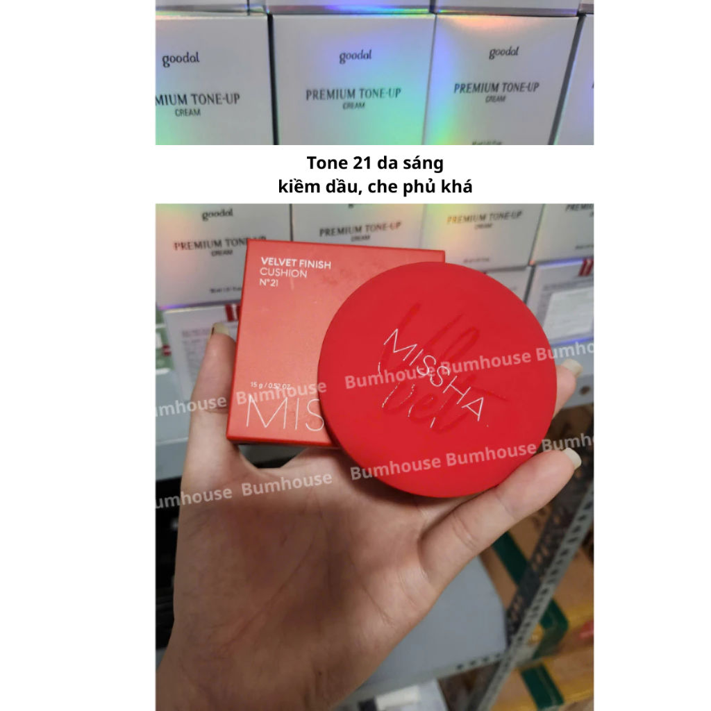Phấn nước trang điểm Missha Velvet/Lasting/Glow/Stay Cushion SPF50+ PA+++ 14g/ 15g