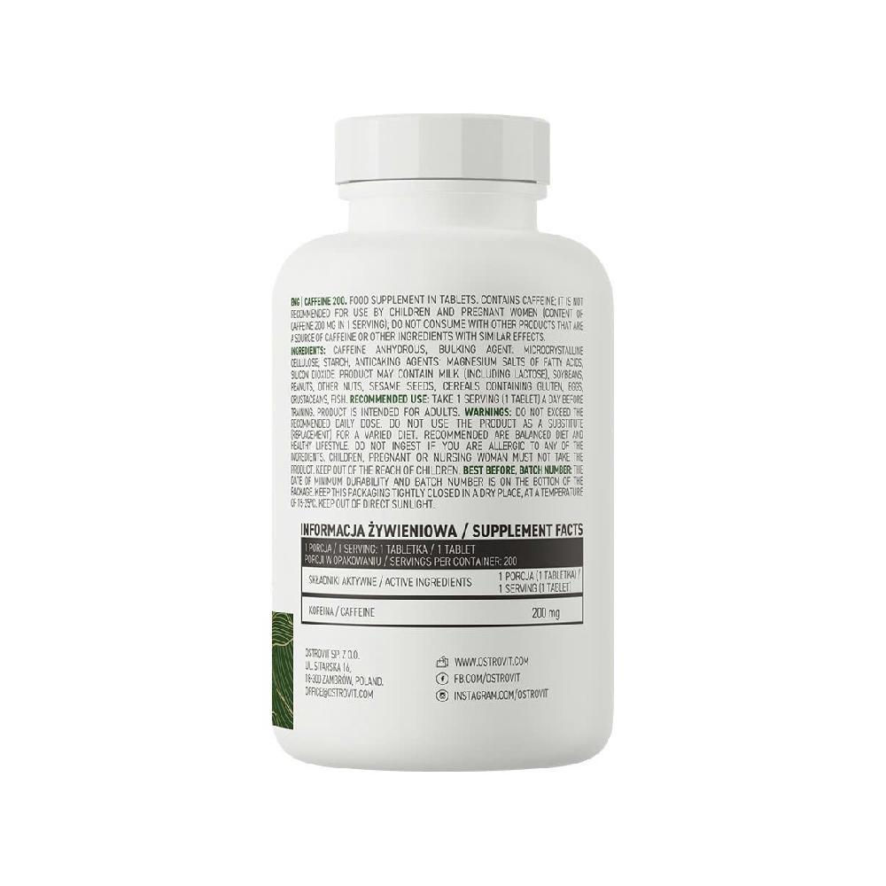 OstroVit Caffeine (200 viên) Hỗ Trợ Tỉnh Táo, Tăng Hiệu Suất Tập Luyện