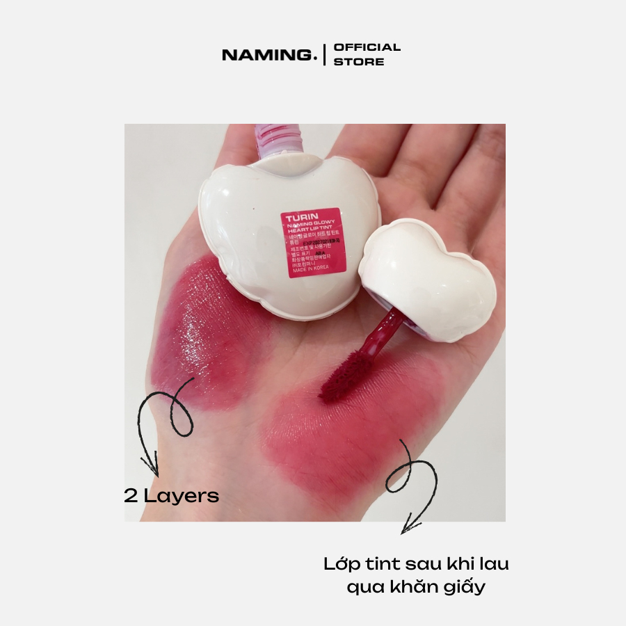 Son tint căng bóng NAMING Glowy Heart Lip Tint 5.7g