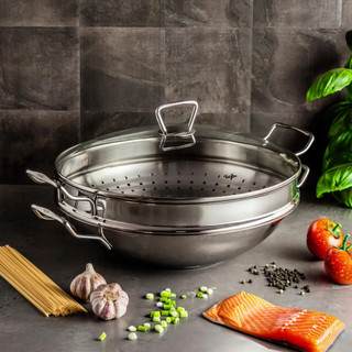 [TRẢ GÓP 0%] Bộ nồi lẩu và xửng hấp Fissler Nanjing 36cm chính hãng - BH 24 tháng