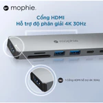 Hub USB type C chuyển đổi 7 cổng kết nối Mophie 7in1- Tiện lợi, đa cổng HDMI,USB-C, USB-A, Micro SD 3.0, SD 3.0 — ảnh 6