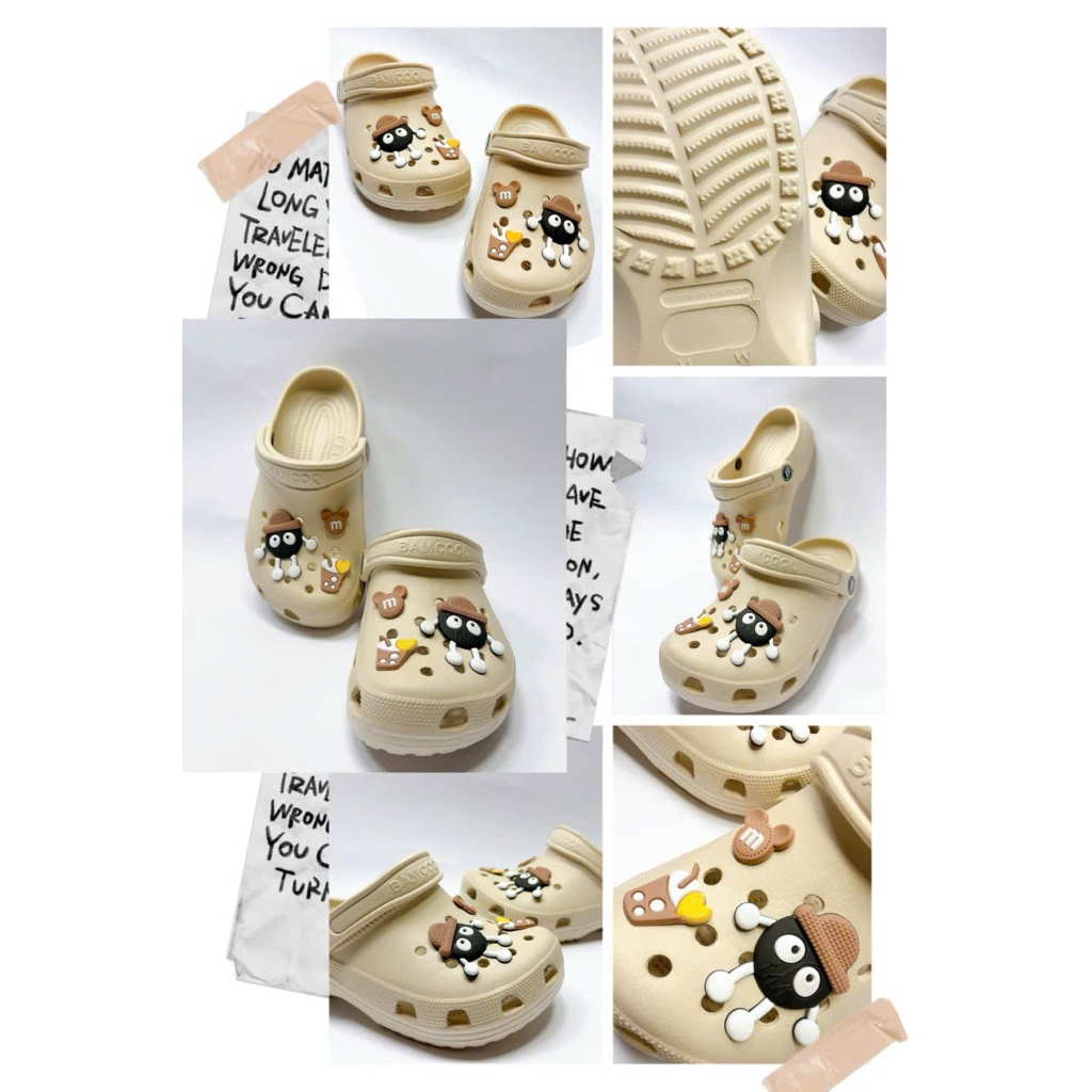 Dép Sục Quai Hậu có  CHARM Y HÌNH