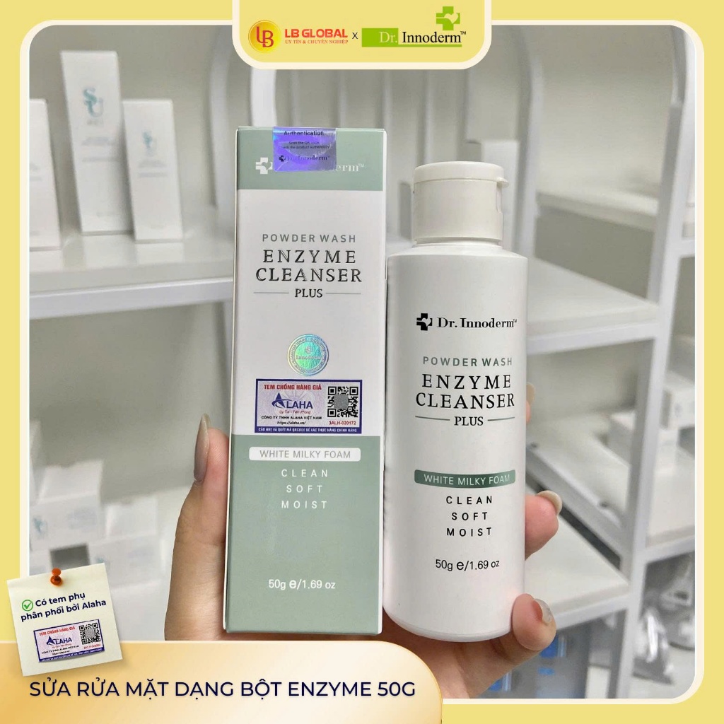 [Dr.Innoderm]_Sửa rửa mặt dạng bột_Enzyme Cleanser 50g_Sản phẩm chính hãng_Xuất VAT 100%