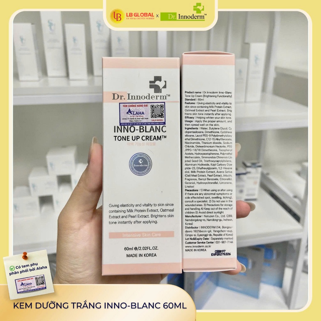 [Dr.Innoderm]_Kem Làm Trắng, Nám Inno_Blanc Tone Up Cream_Sản phẩm chính hãng_Xuất VAT 100%