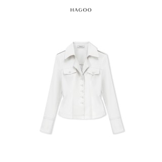 Áo sơ mi nữ kaki ôm eo HAGOO phong cách công sở thanh lịch [A8071]