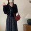Áo len cardigan dệt kim thời trang mùa xuân thu Hàn Quốc 2025 kiểu dáng dễ thương trẻ trung, màu đỏ nơ