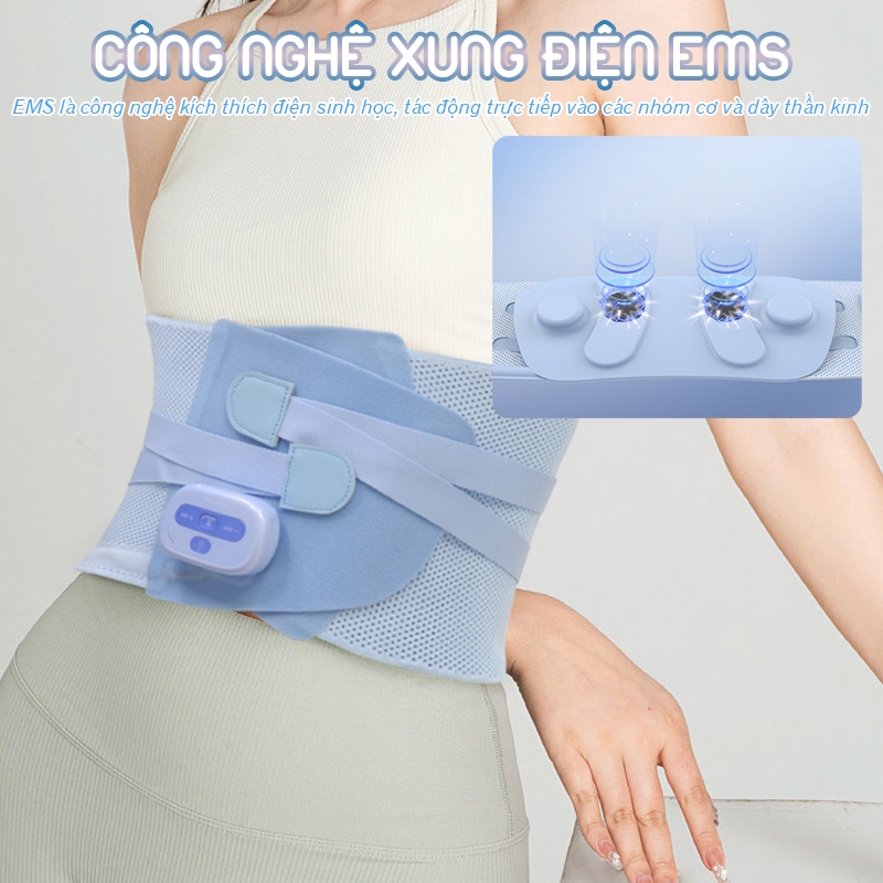 Đai massage kết hợp cố định vùng thắt lưng massage thư giãn Nikio NK-253 - Công nghệ tần số rung cao