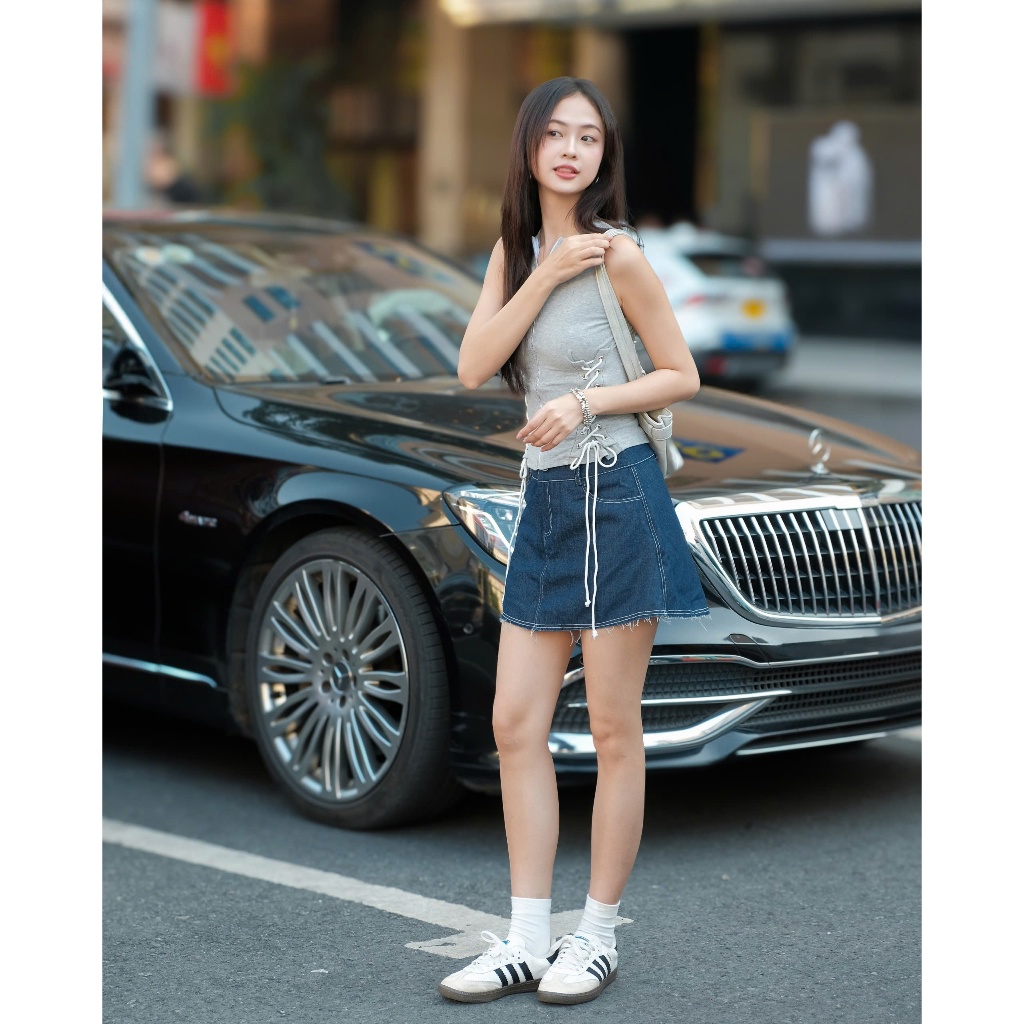 Áo Kiểu Nữ PARLES TOP Phối Dây Chiết Eo Cá Tính SECODEE