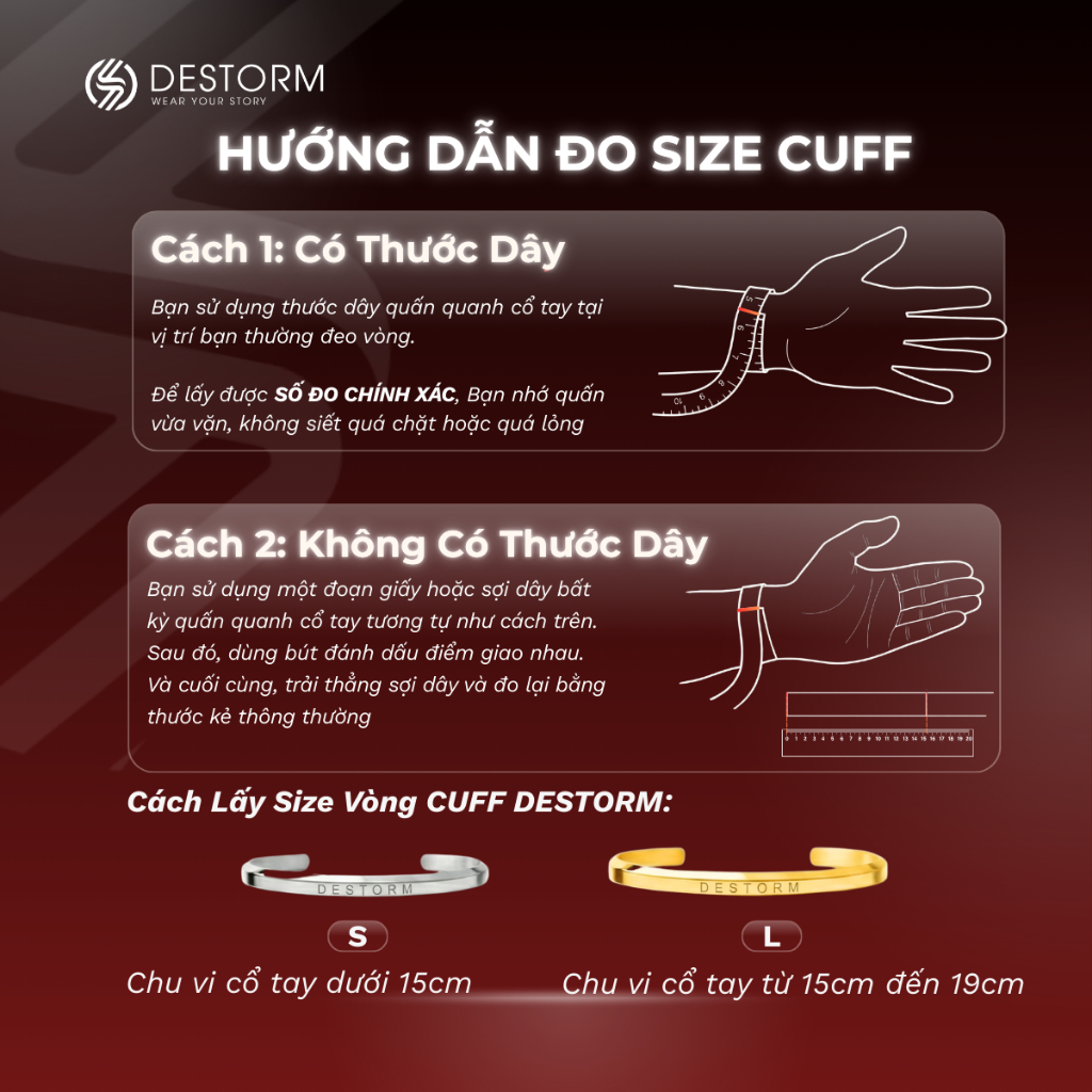 Vòng tay nam/nữ Destorm Cuff, Vòng tay đôi - Khắc tên thời trang Unisex, Có hộp quà tặng và túi đựng (1 CHIẾC)