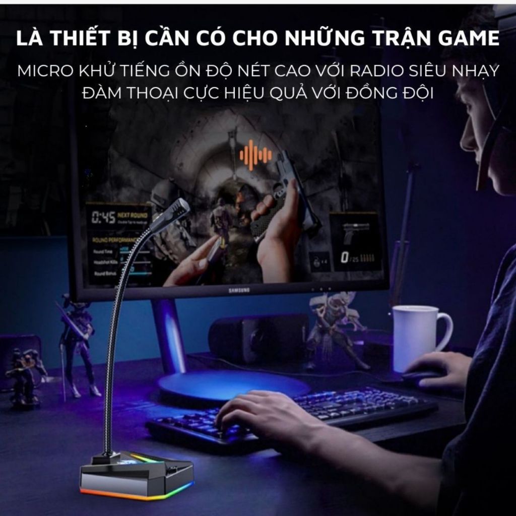 Micro Thu Âm Máy Tính Laptop MK10 Dùng Cho Live Stream Thuyết Trình Học Online Chơi Game