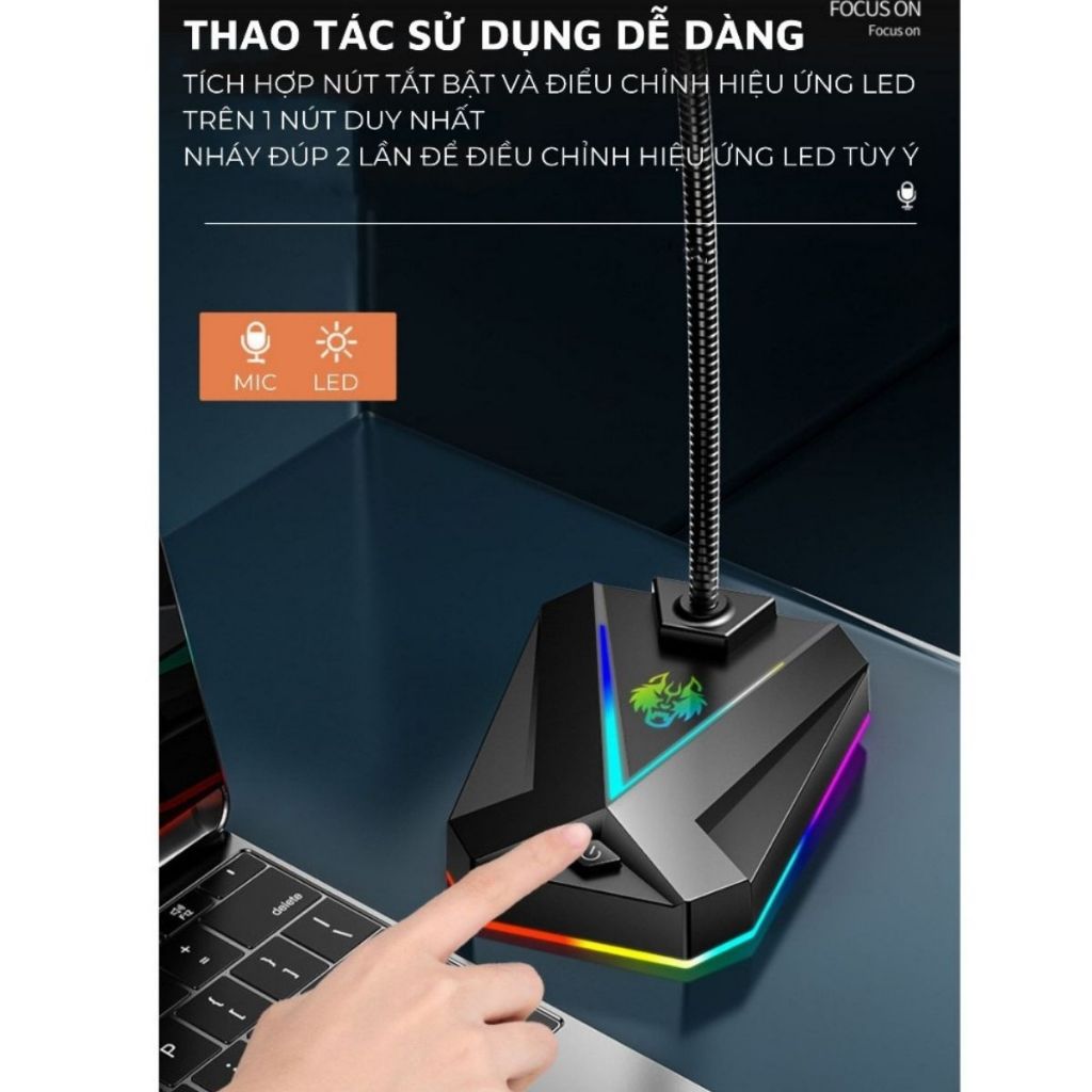 Micro Thu Âm Máy Tính Laptop MK10 Dùng Cho Live Stream Thuyết Trình Học Online Chơi Game