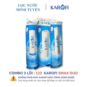 Bộ 3 Lõi Lọc Nước Karofi 123 Smax Duo Hàng chính hãng - Dùng cho dòng máy lọc nước RO