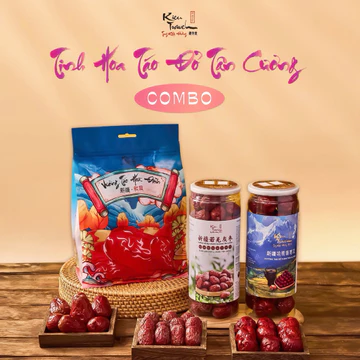 [ Kiều Travel ] Tinh Hoa Táo Đỏ Tân Cương - COMBO 3 Loại Táo ( 1KG Táo Hoà Điền, 500GR Táo Nhược Khương, 330GR Táo Hami)