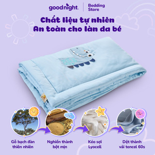 Chăn Gối Nệm Cho Bé Đi Học Goodnight - Bộ Chăn Gối Tencel An Toàn Êm Ái Thoải Mái 6 Món