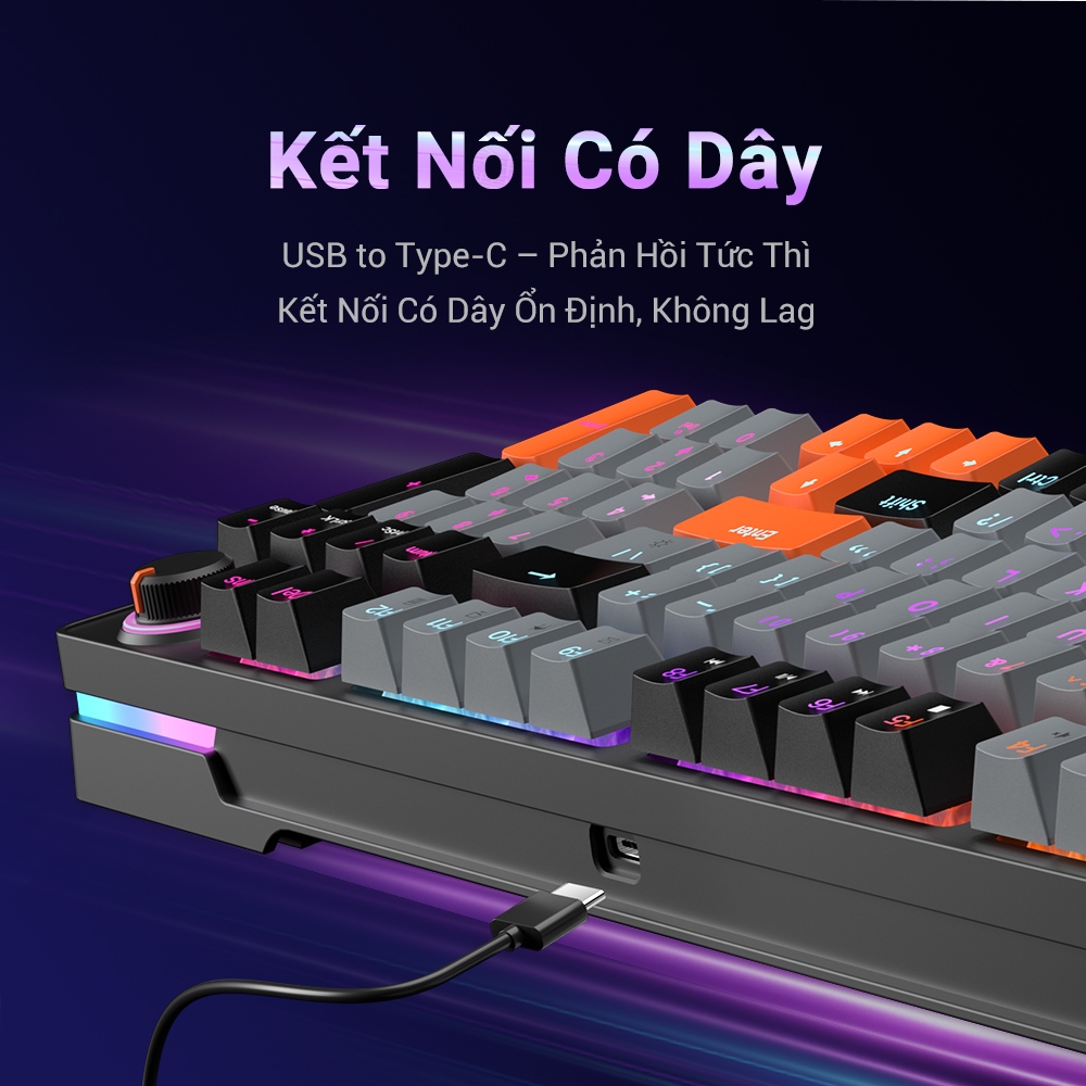 Bàn Phím Cơ Gaming ZIFRIEND AG98, 98 phím, Hỗ trợ hotswap, Red / Blue Switch, LED, Gasket Mount | BigBuy360 - bigbuy360.vn
