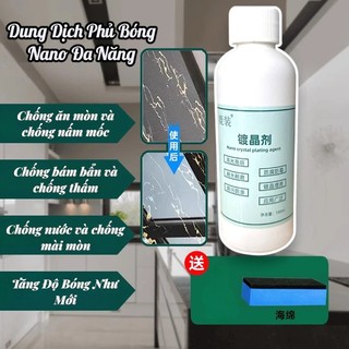 DUNG DỊCH PHỦ BÓNG NANO CRYSTAL COMBO 2 CHAI 100ML | PHỦ BÓNG ĐÁ GRANITE ĐÁ NHÂN TẠO CHỐNG BÁM BẨN