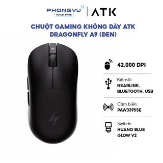 Chuột Gaming Không Dây ATK Dragonfly A9 - 53g - PAW3395SE - NearLink - Bảo Hành 12 Tháng