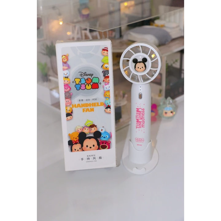 Quạt mini, quạt cầm tay, quạt gấu dâu, quạt Mickey hoạt hình Disney, quạt khô nail, quạt mi, quạt tích điện