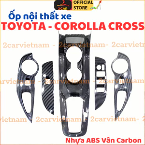 Ốp nội thất xe Toyota Corolla Cross 2020 - 2026 Hàng Nhựa ABS cao cấp nhất , có vân đá, vân gỗ, vân carbon
