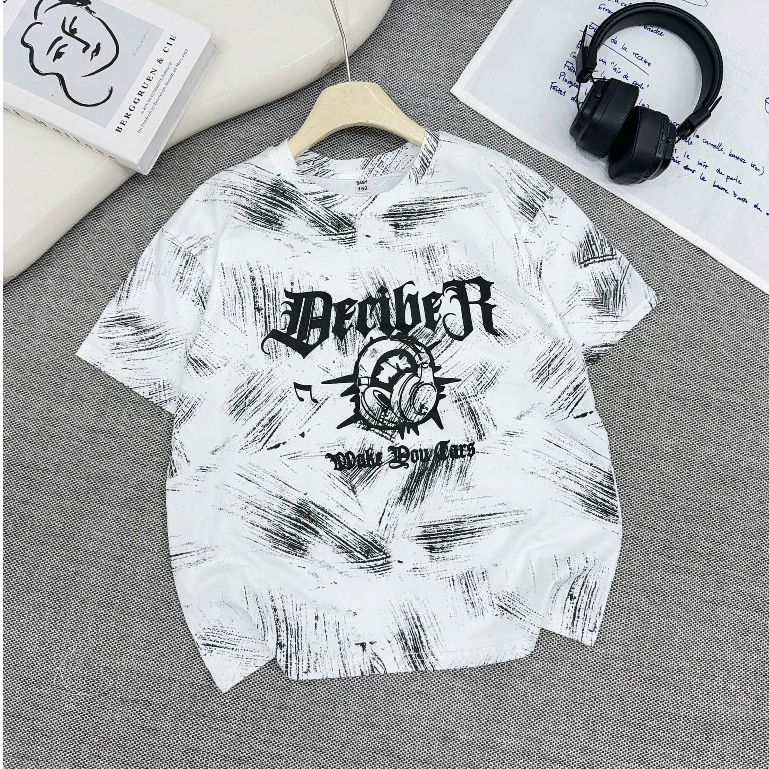 Áo Phông In Loang (BECI) Cộc tay Cho Bé Trai, Chất Cotton Mềm Mịn, Thấm Hút Tốt, 3 Màu, Size từ 17-60kg