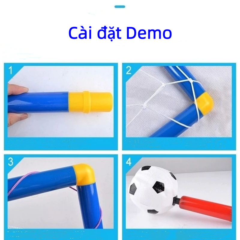 Bộ đồ chơi thể thao bóng rổ trẻ em 2 trong 1，Set đồ chơi khung thành bóng đá kèm vành bóng rổ mới nhất