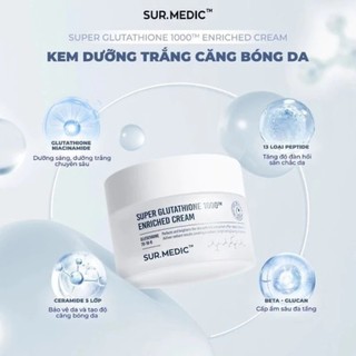 Serum huyết thanh & kem dưỡng Sur.Medic Super Glutathione 1000TM tinh chất Sur.Medic trắng da - Kosmi Beauty
