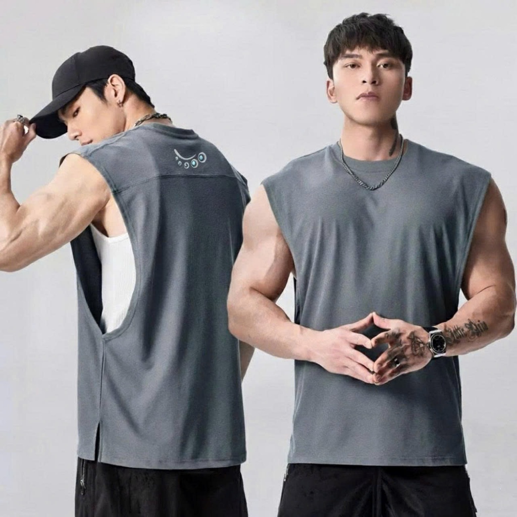 Áo thun Tanktop Cổ tròn IRON CURVE - ĐƯỜNG CƠ Local ICVCVNI Unisex Cotton