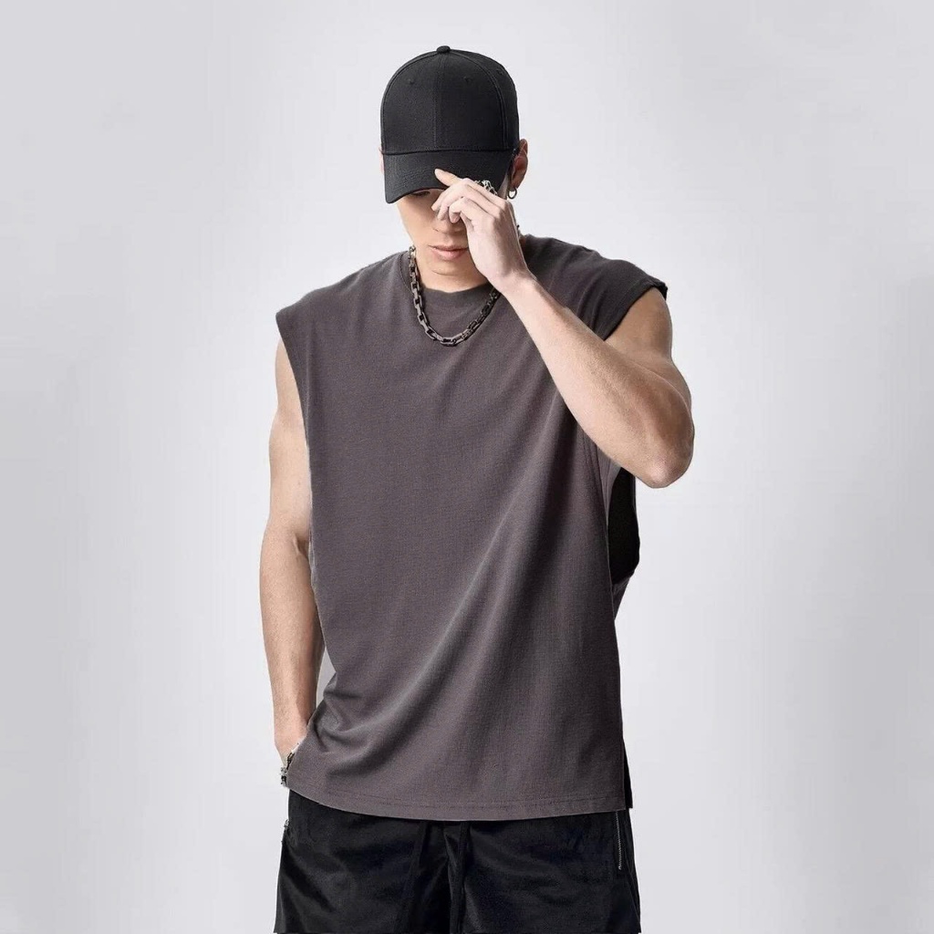 Áo thun Tanktop Cổ tròn IRON CURVE - ĐƯỜNG CƠ Local ICVCVNI Unisex Cotton