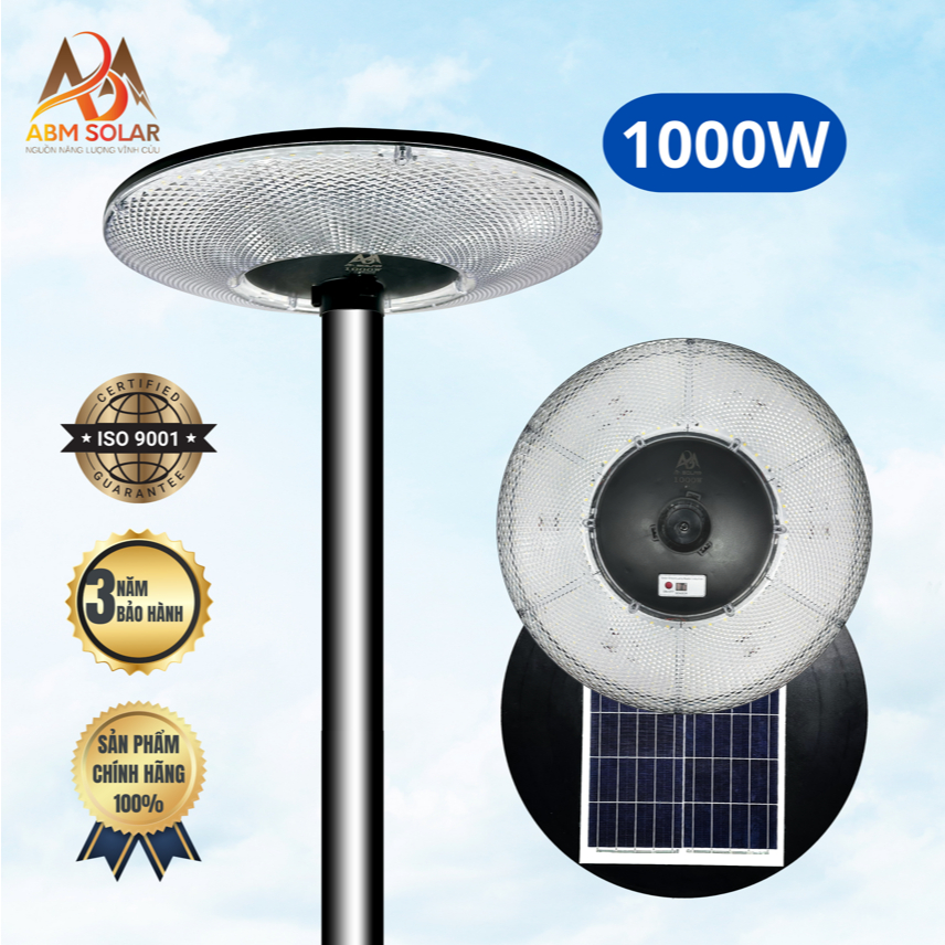 [800W] Đèn UFO Năng Lượng Mặt Trời ABMSOLAR , Toả Sáng 360 Độ, Chống Nước IP68, Cảm Biến Chuyển Động