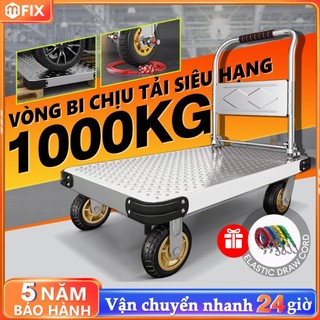 Xe Đẩy Hàng Xe Kéo Hàng Thép Bánh xe chống ồn siêu bền  Tải Trọng 300kg Gấp Gọn Tiện Lợi  Lợi 4 bánh xe Bảo hành 2 năm